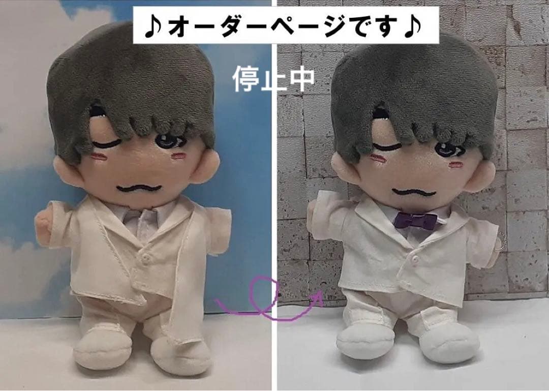 ちびぬい　なにわ男子　1stLove＆花婿風　服　衣装　白スーツ　高橋恭平 ちびぬい なにわ男子 1stLove＆花婿風 服 衣装 白スーツ 高橋恭平