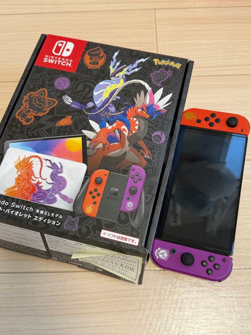 Nintendo Switch 有機EL ポケモンSVエディション　中古 Nintendo Switch(有機ELモデル) スカーレット・バイオレット