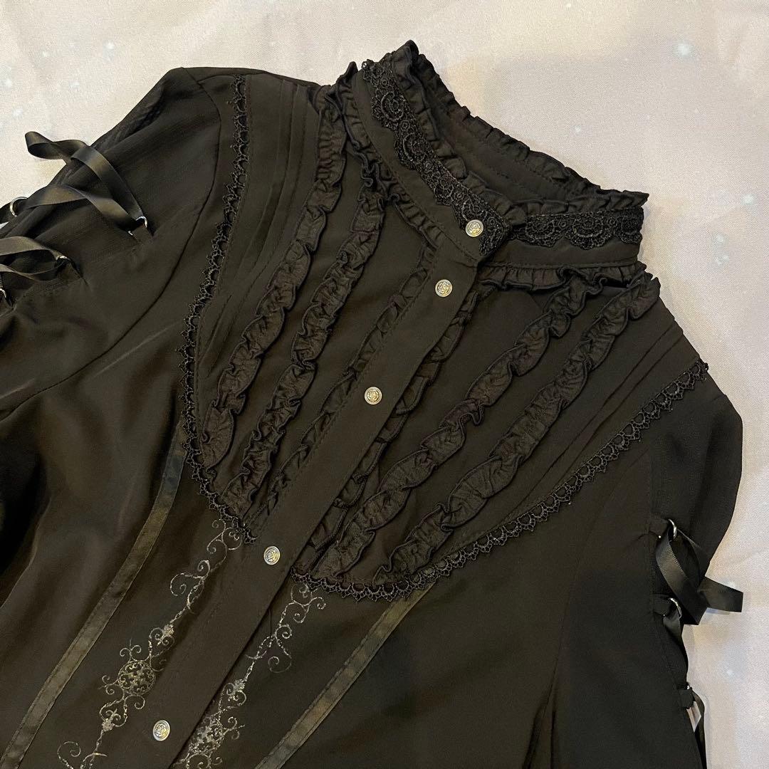 OZZ ONESTE ロング シャツワンピース 黒 ブラック - メルカリ