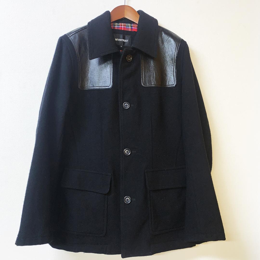 NEVERTRUST　裏地タータン　ドンキージャケット　本革使用　モッズ　パンク NEVERTRUST 裏地タータン ドンキージャケット 本革使用 モッズ パンク