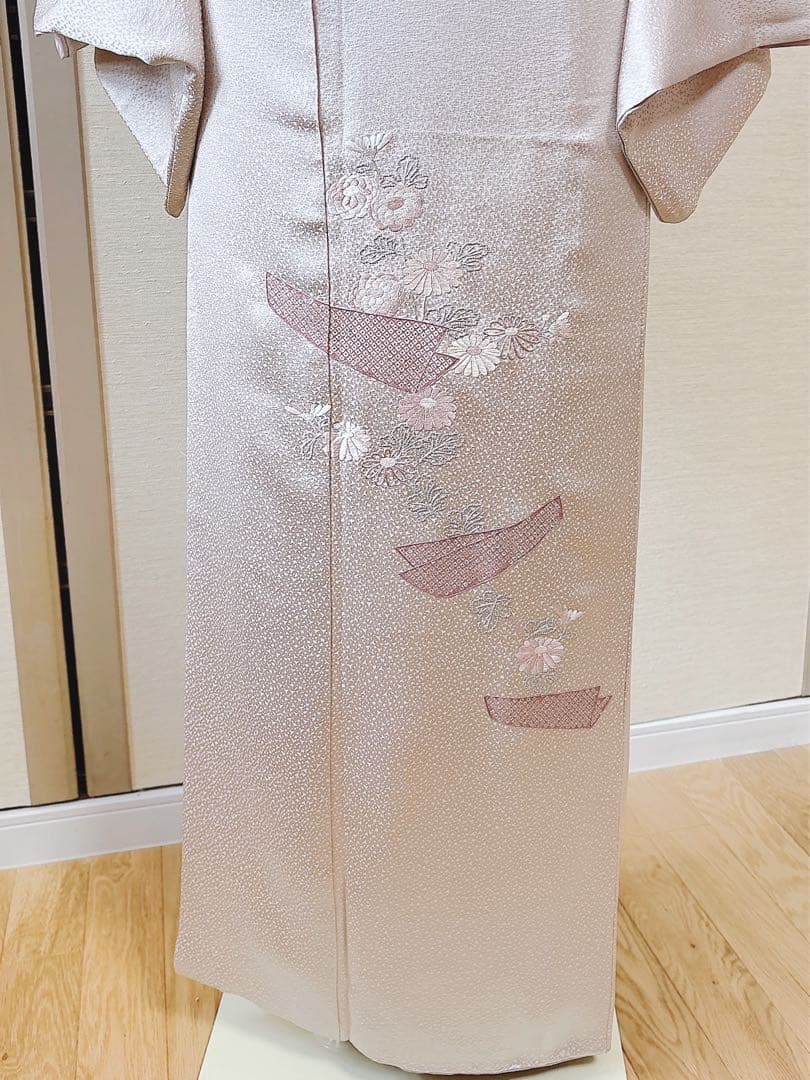 美品 正絹 訪問着 フルセット 一つ紋 裄65 蘇州 卒業式 入学式 結婚式