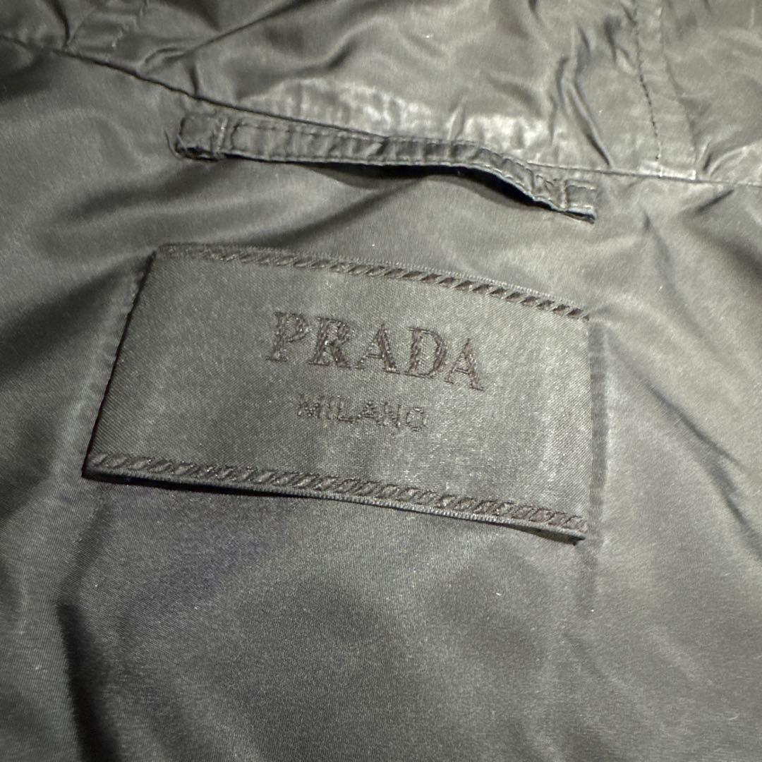 PRADA フード付きロングダウンジャケット 三角ロゴ SGB218 XL - メルカリ