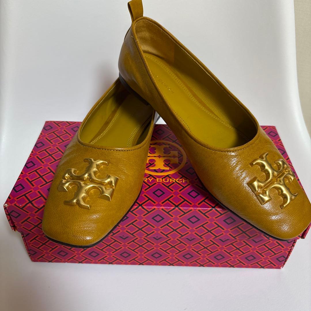 美品　Tory Burch フラットシューズ イエロー TORY BURCH エスパドリーユ スリッポン フラットシューズ トリーバーチ