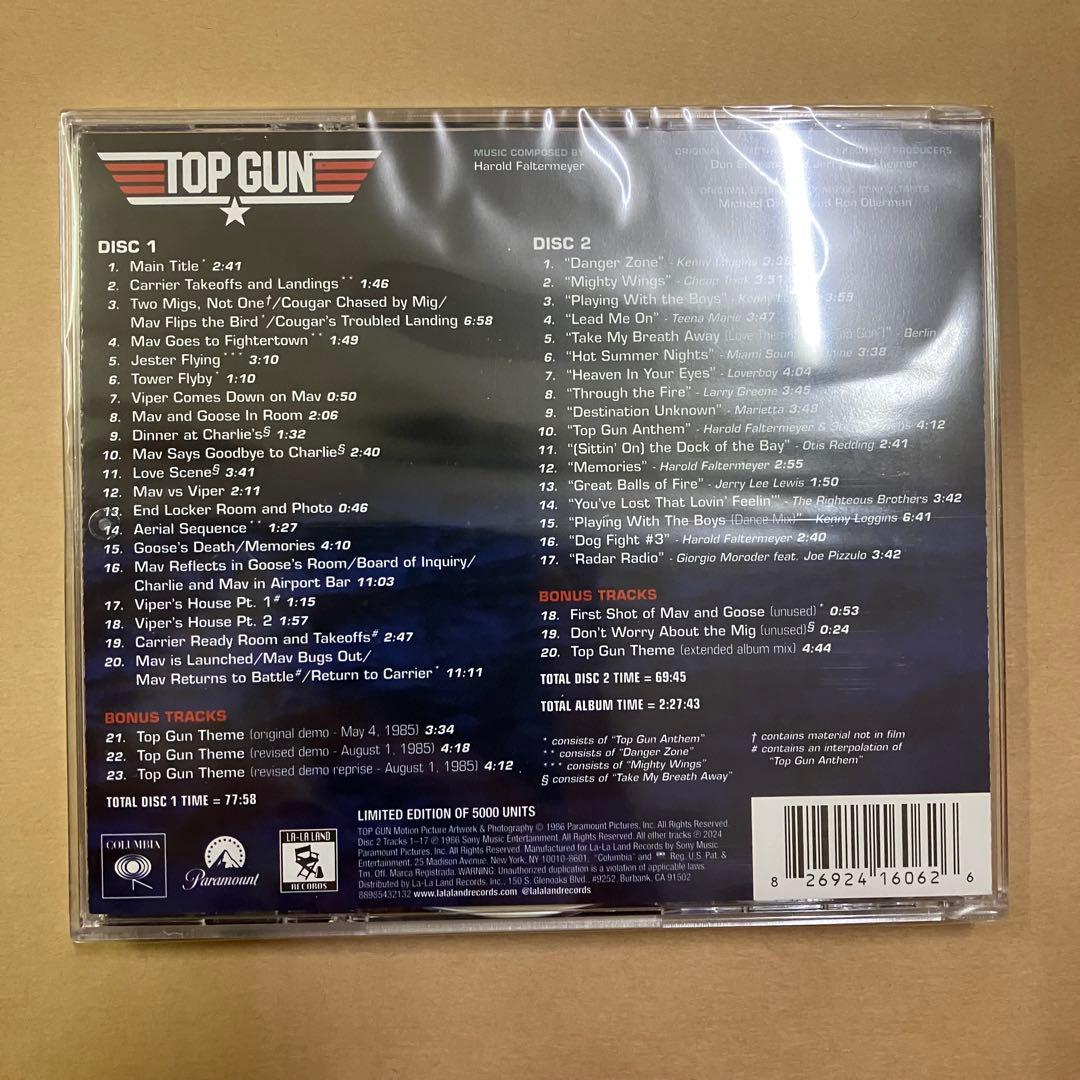 トップガン TOP GUN 5000枚限定 2枚組 サウンドトラック サントラ