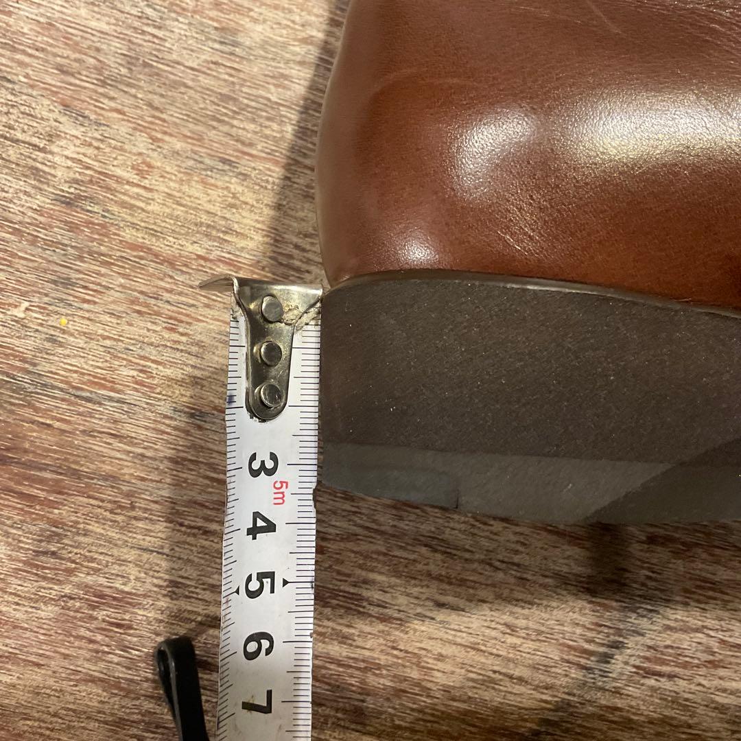 美品！アシックス ペダラ サイドジップ ブーツ 23.5cm 茶 ブラウン