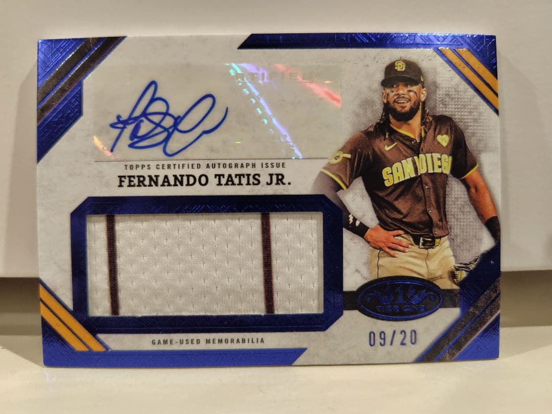 20枚限定】Topps タティスJr.選手レリック付き直筆サインカード②