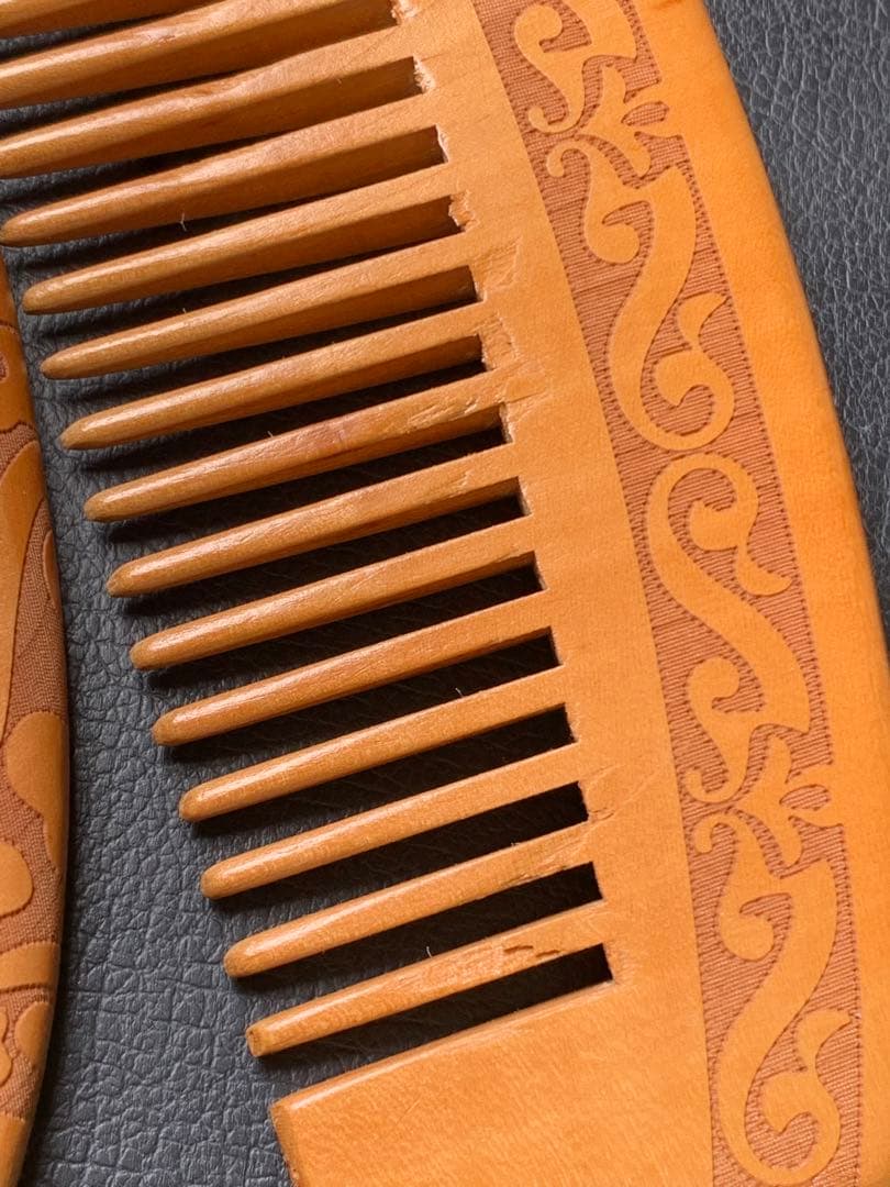 0520110 セール❗️桃の木櫛 4点セット約57.6〜160ミリ
