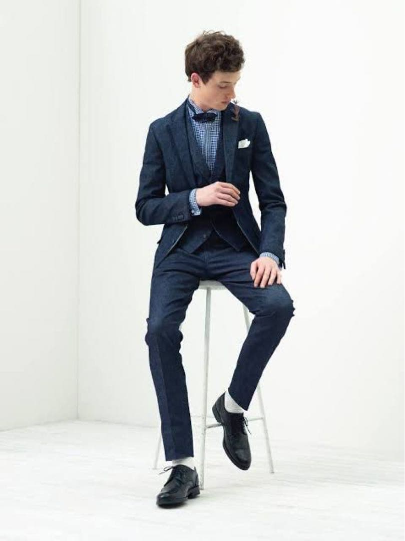 大帝山様 スーツセレクト デニム ジャケット スラックス ベスト