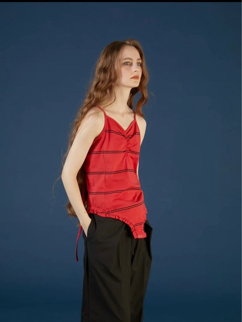 crinklecrinklecrinkle border frillキャミ crinklecrinklecrinkle border frillキャミ crinklecrinklecrinkle