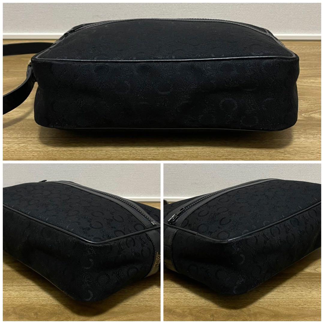 《美品》CELINE（セリーヌ）キャンパス×レザー ショルダーバッグ ブラック