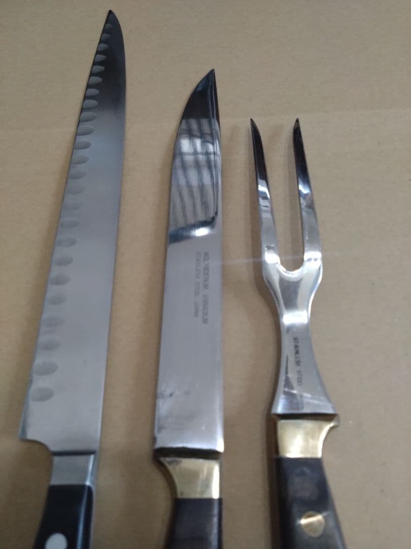 筋引き カービングナイフ フォーク セット