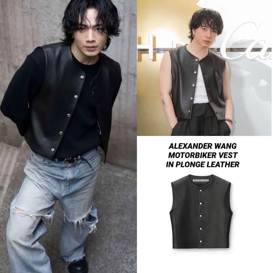最終値下げ 登坂広臣着用 ALEXANDERWANG レザーベスト - メルカリ