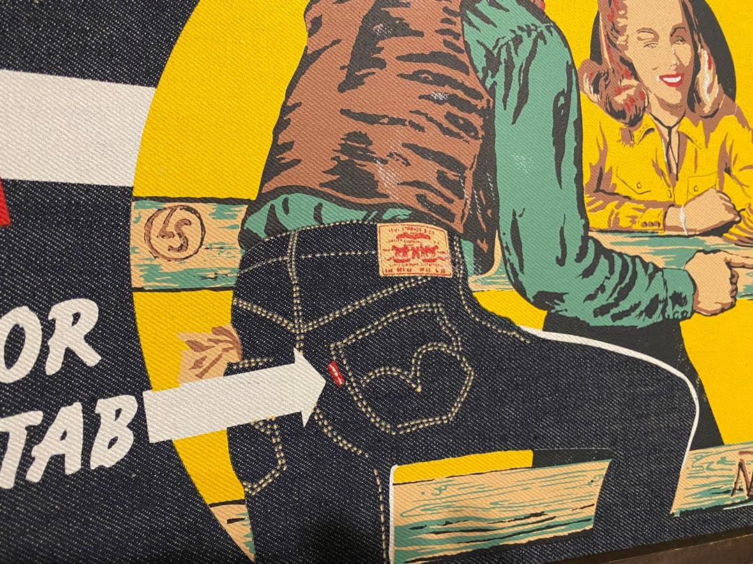 レア☆リーバイス販促看板LEVI'Sバナーデニム ヴィンテージ非売品LVC