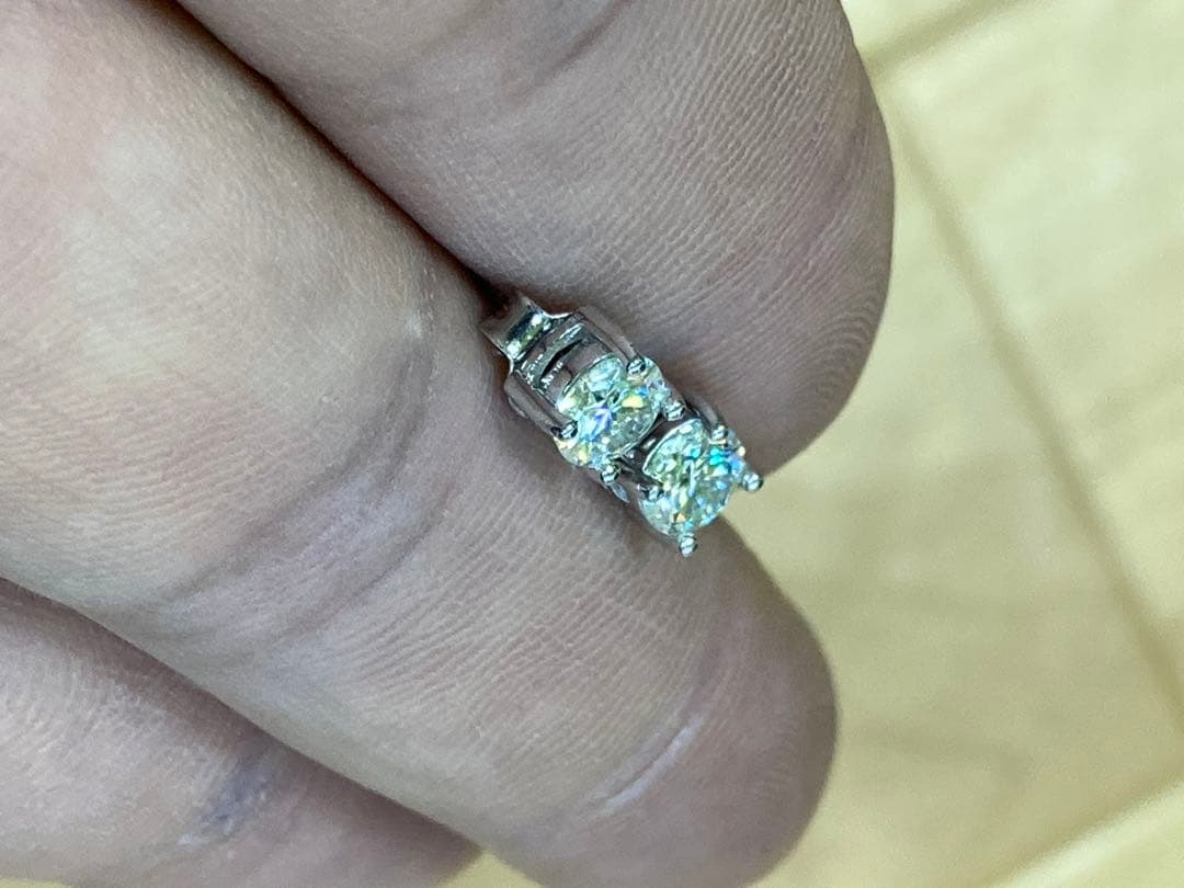 silver 925 人工ダイヤモンド 1.0ct ピアス avalanche