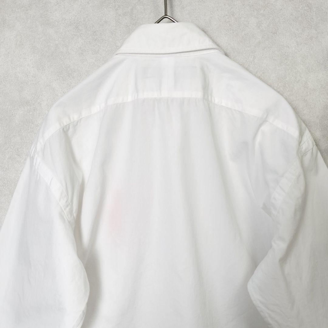 ラルフローレン ビッグポニー コットンシャツ ホワイト 刺繍 カラー