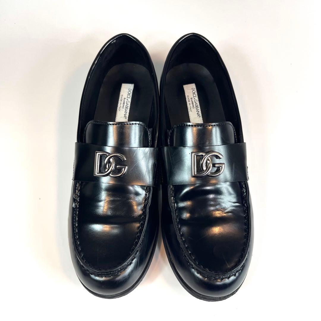 ドルチェ&ガッバーナ DGロゴ ローファー レザー 34 イタリア製 箱付