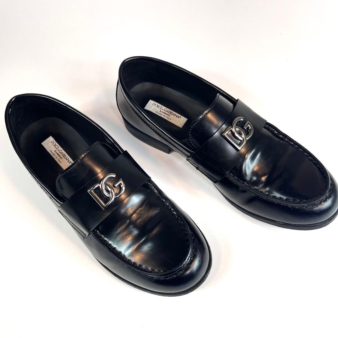 ドルチェ&ガッバーナ DGロゴ ローファー レザー 34 イタリア製 箱付