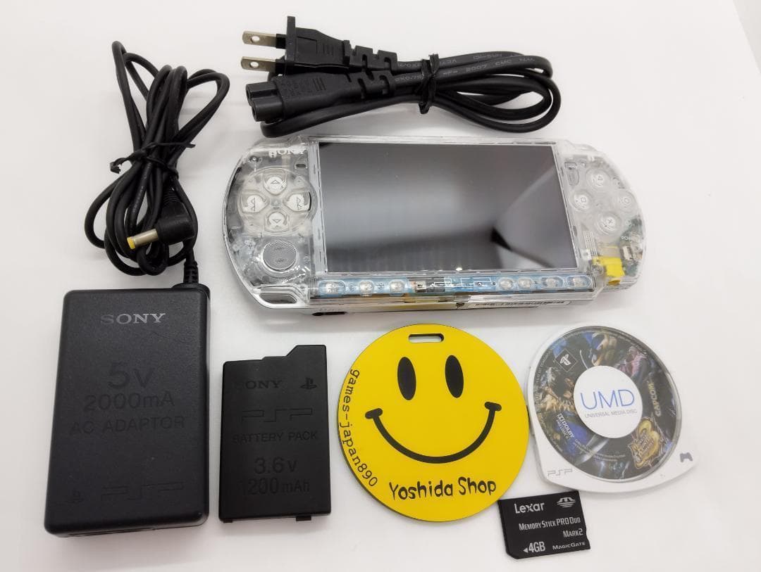 PSP 3000 すぐ遊べるセット【美品・カスタム】スケルトン - メルカリ
