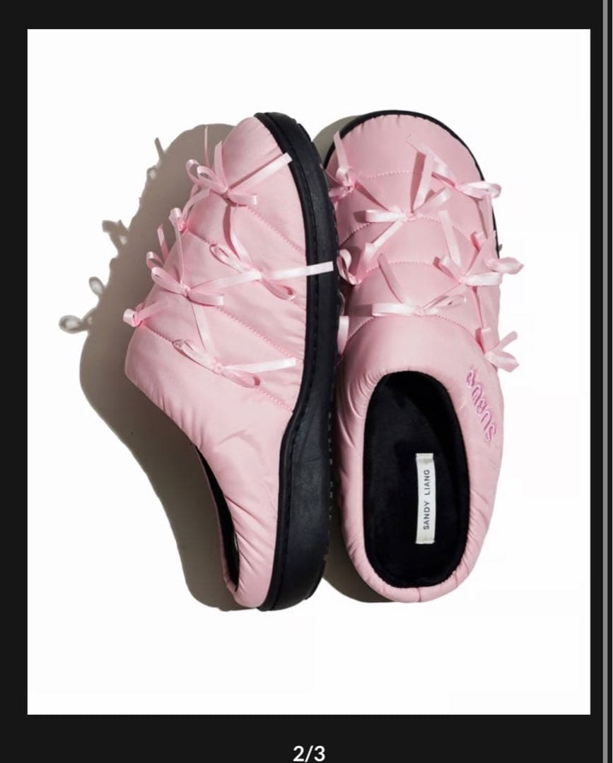 SUBU x SANDY LIANG SLIPPERS ピンク リボン - メルカリ