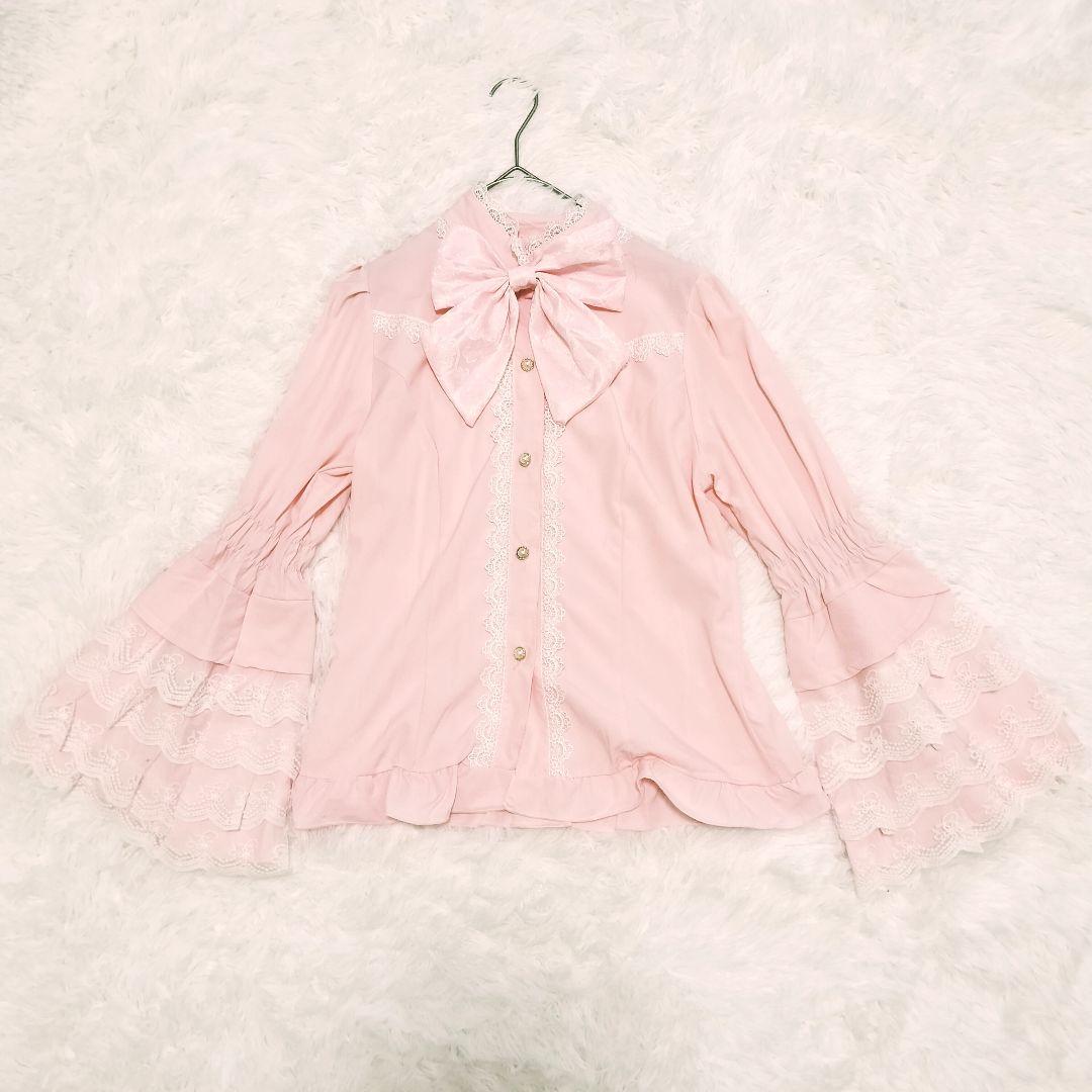 十字心結シリーズロリィタドレス ブラウス ワンピース 姫袖 甘ロリ