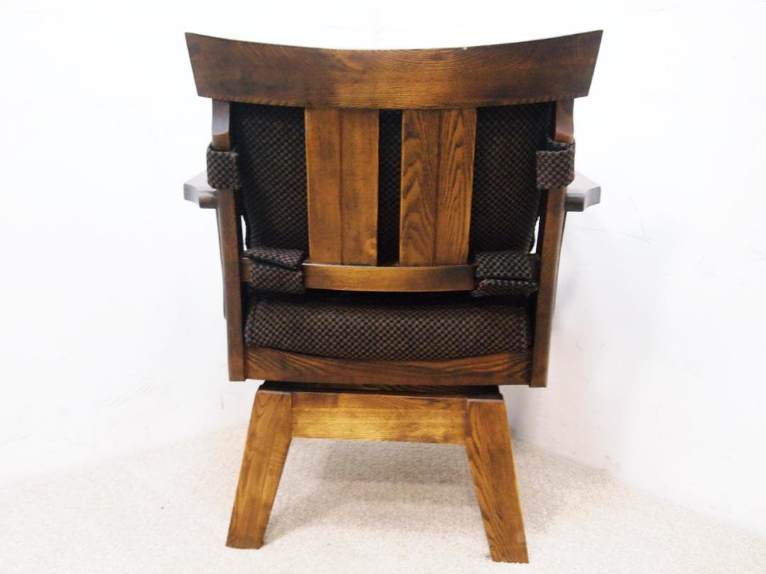 良品！大塚家具 ダイニングチェア 回転椅子 アームチェア 鳴門C-490KA