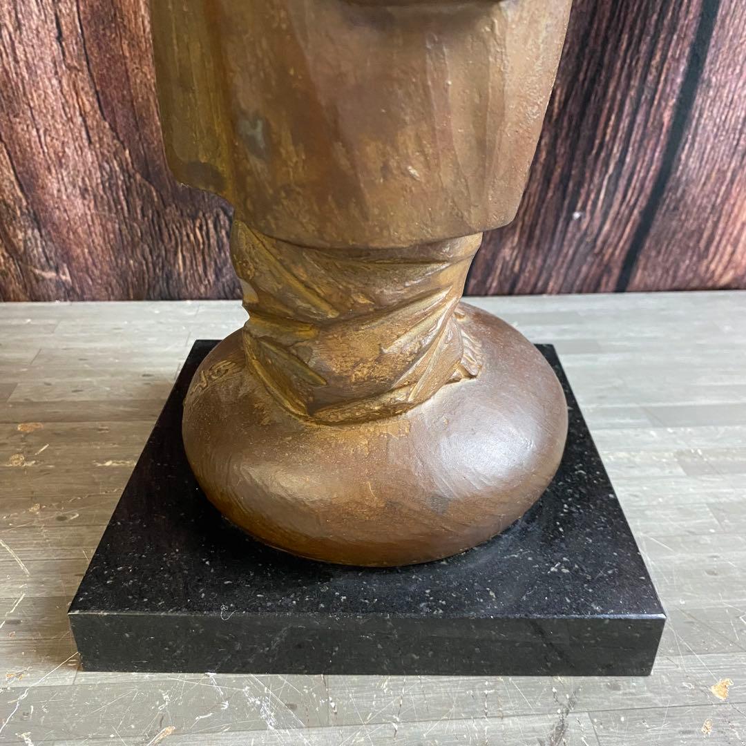 加藤豊 ブロンズ像 8.8kg 大きなパジャマ 少女 置物 美術品 アンティーク