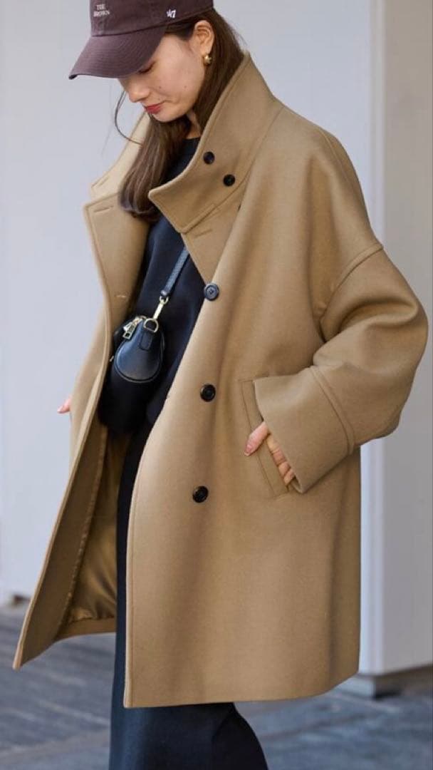 FRAMeWORK メルトンスタンドポンチョコート