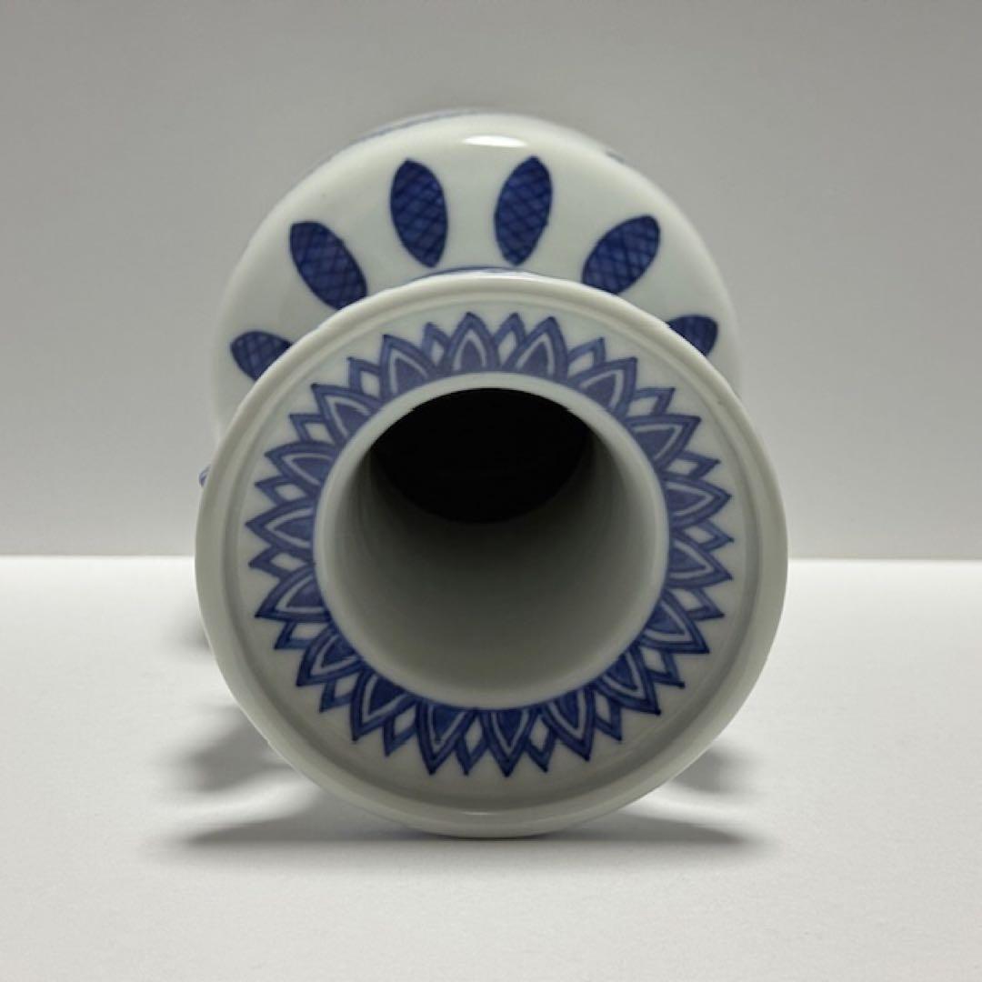 茶道具 四代 三浦竹泉 青華高砂花瓶 染付 花入 共箱 茶道 - メルカリ