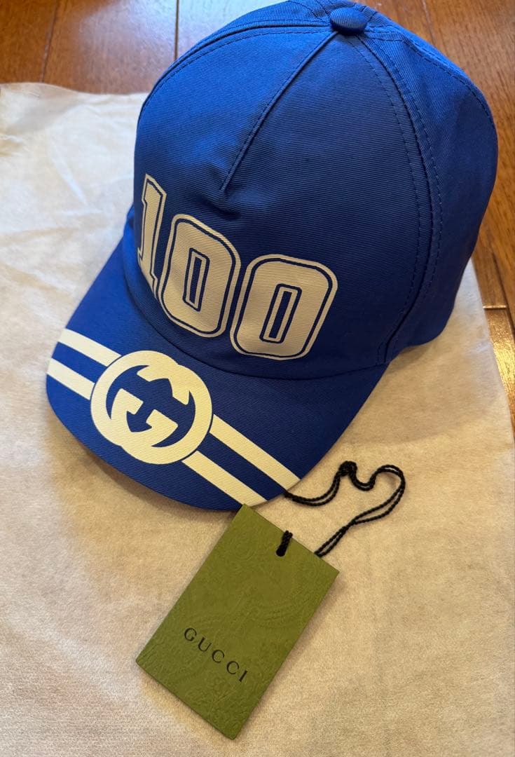 シンGUCCI 100周年記念 ベースボール キャップ グッチ 帽子 グッチ GUCCI 帽子 オリジナルGG ベースボールキャップ グレー メンズ