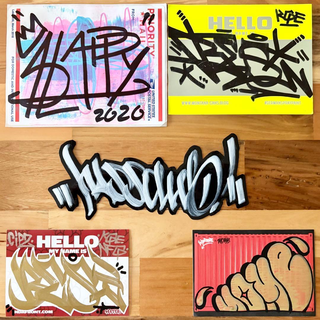 ② グラフィティー 手描きステッカー 5枚セット graffiti グラフィティ