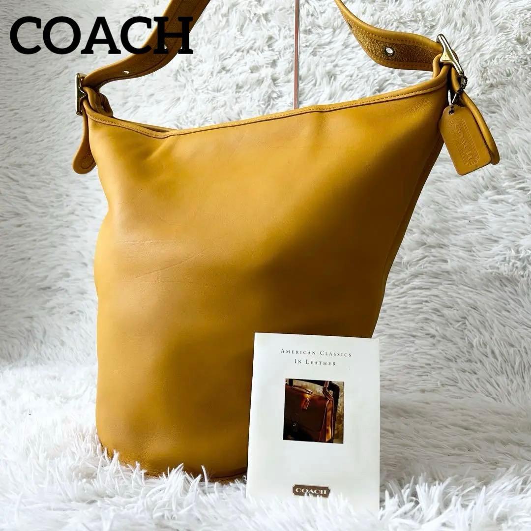 Vintage Coach XL Duffel Sac Yellow - メルカリ