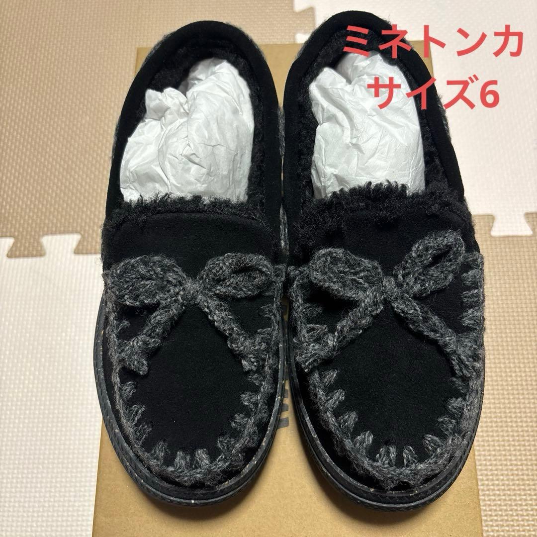 新品未使用 ニットステッチボアモカシン サイズ6 - メルカリ