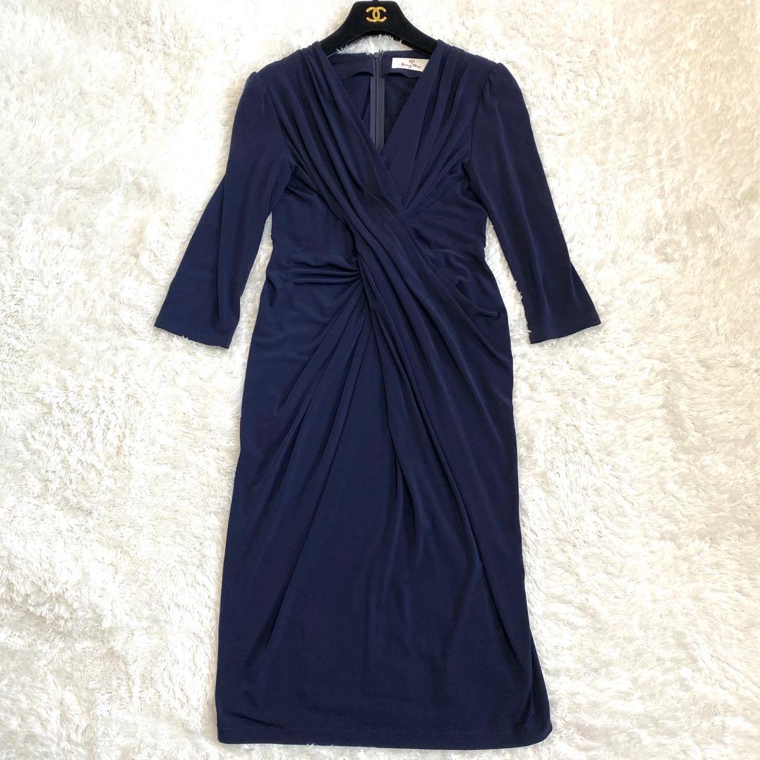 kay me ケイミー ヴィーナス カシュクール ワンピース 濃紺 サイズ7