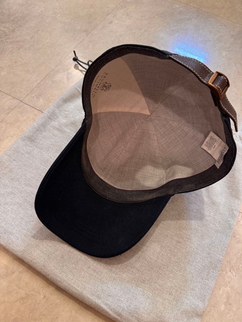 美品】BRUNERO CUCINELLI ツイルコットンキャップ ネイビー L - メルカリ