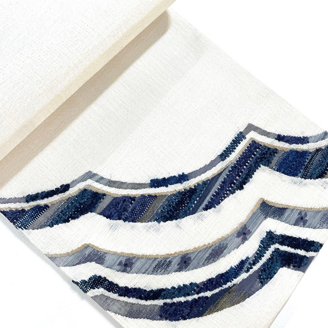 帯6535 ○高級 正絹 藍染 袋帯 - メルカリ