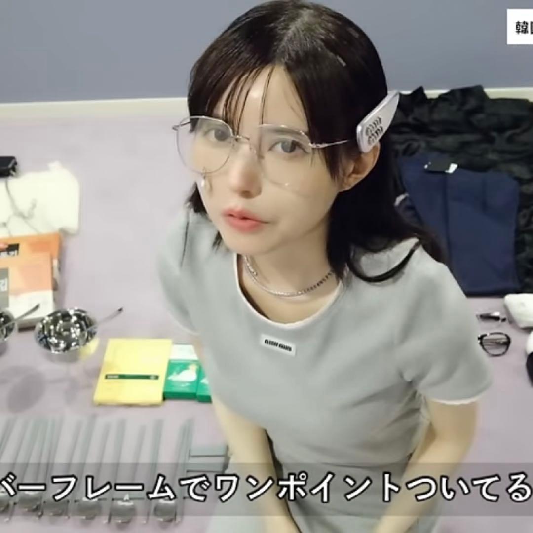 キムへキムkimhekimパールティアメタルサングラス 伊達メガネ眼鏡