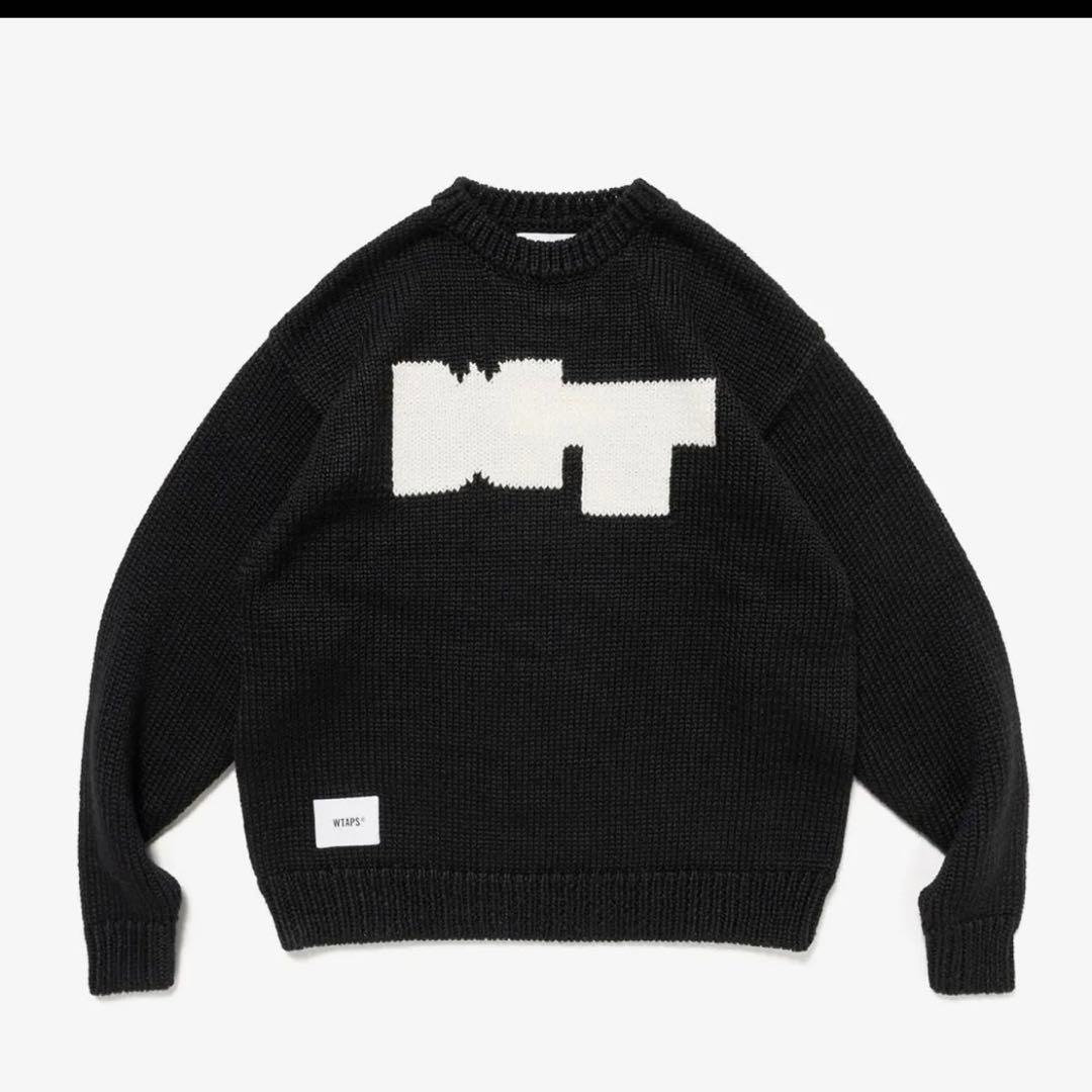 wtaps ニット WTAPS - Logo-Appliquéd Knitted Sweater - Black WTAPS