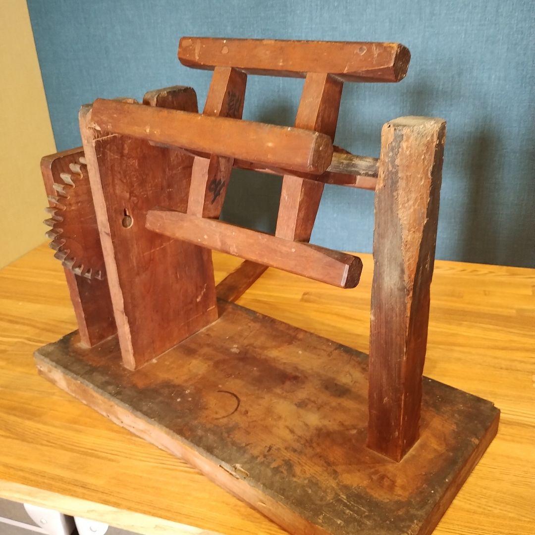 骨董 古民具 江戸〜大正 座繰り機 糸巻き機 古道具 時代道具