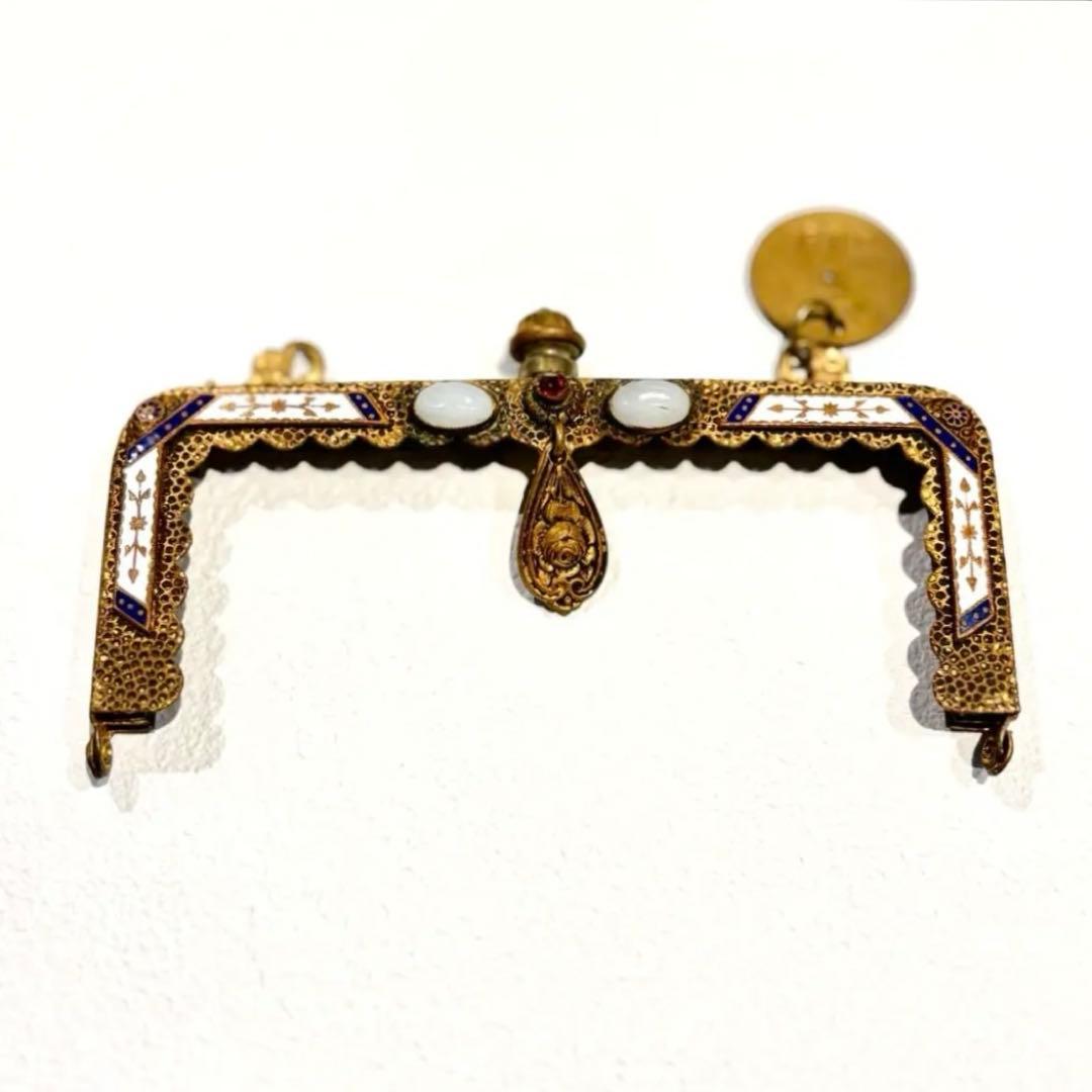 希少・フランス製】アンティーク 口金プチポアンサンプルタグ付100年前