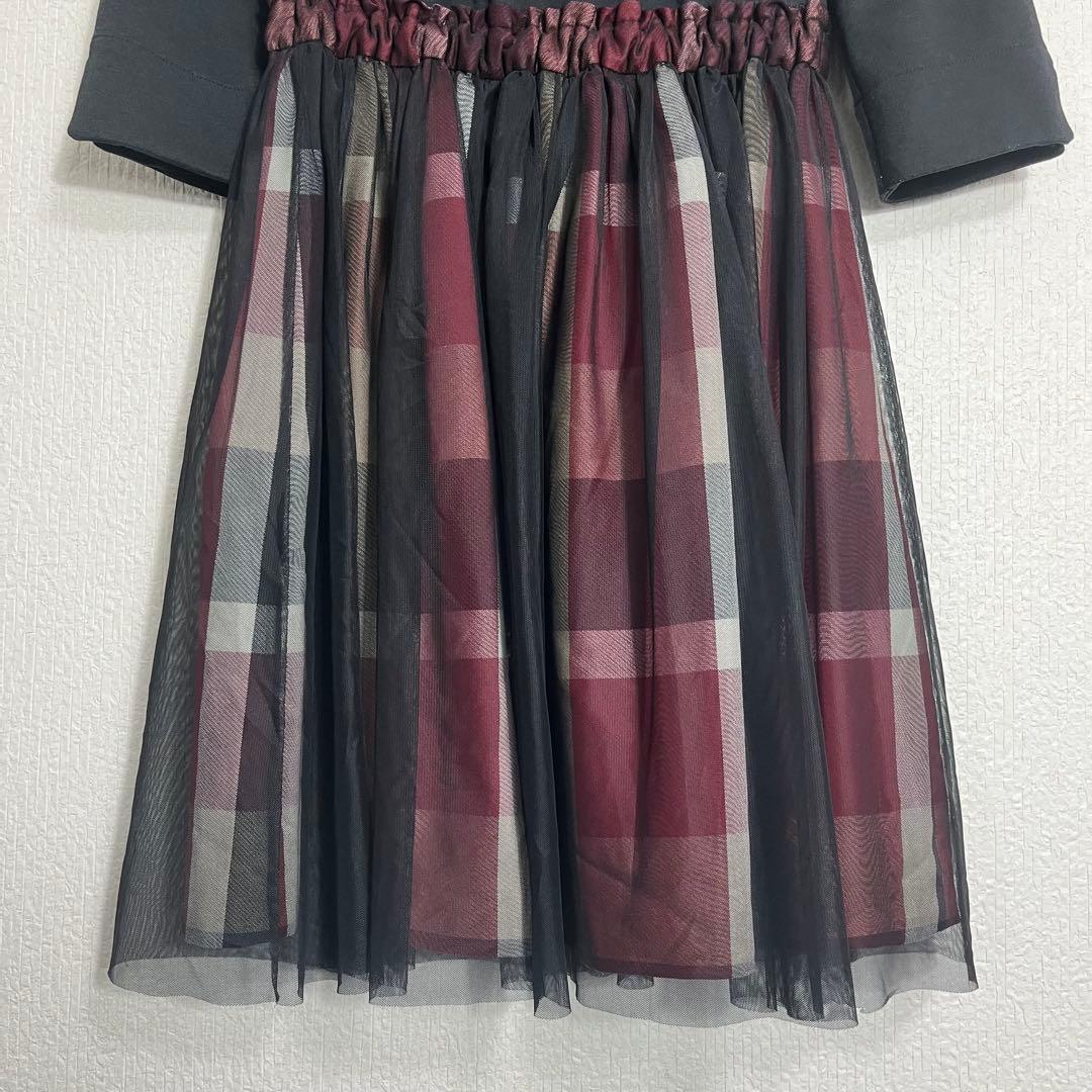 ブルーレーベルクレストブリッジ ドッキングワンピース ギャザー