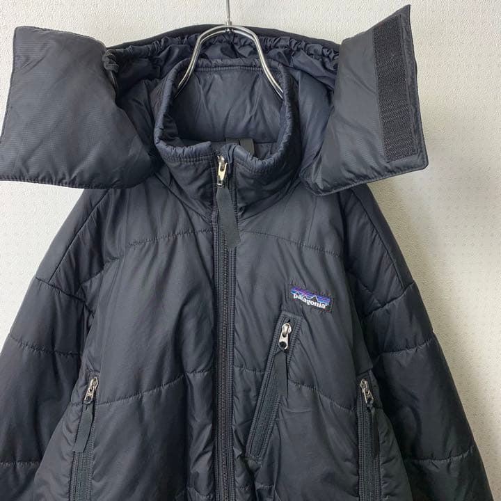 00s パタゴニア パフジャケット M ブラック フード取り外し テック y2k