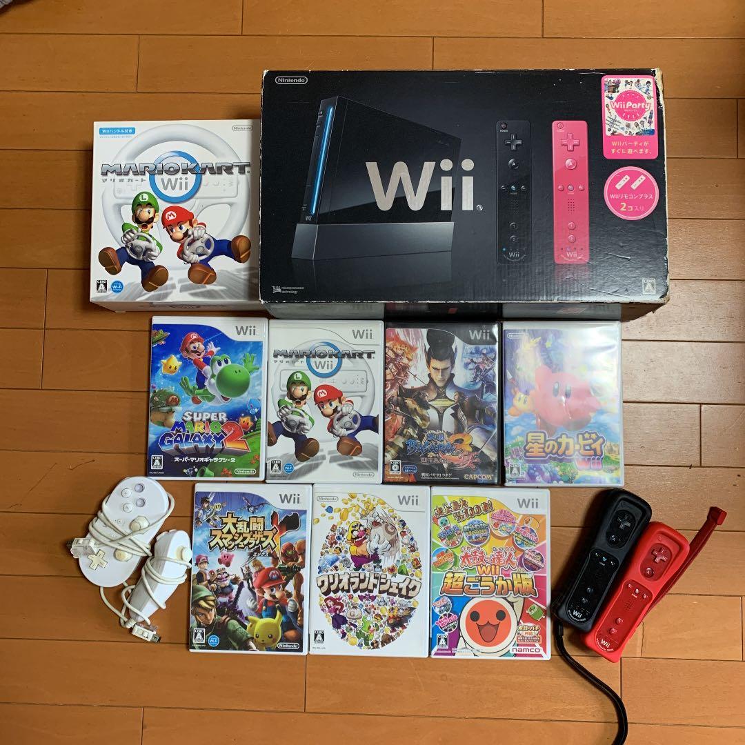 Nintendo Wii  大乱闘　太鼓の達人、マリオカート　リモコン（4つ） Wii U - Wiiu 特大スペシャルセット 太鼓の達人 マリオメーカー マリオ