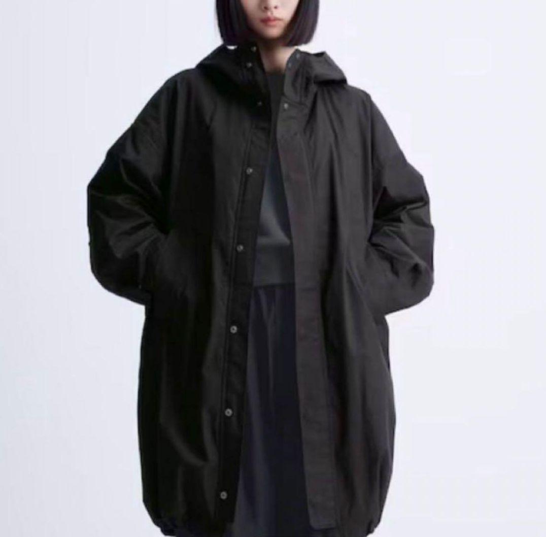 美品】 UNIQLO U ユーティリティフーデッドコート 黒 - メルカリ