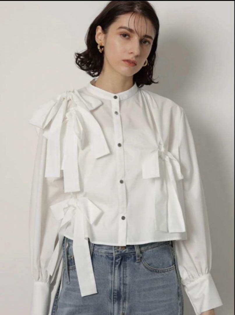 新品未使用】CADUNE カデュネ りぼんショートブラウス ご専用 - メルカリ