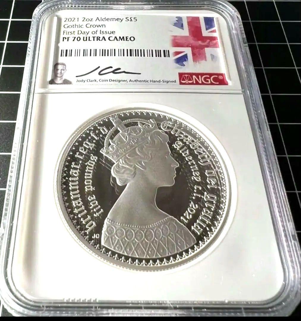 2オンスピエフォー2021年ゴチッククラウンPF70UCオルダニー銀貨NGC5£ 2オンスピエフォー2021年ゴチッククラウンPF70UCオルダニー銀貨NGC5