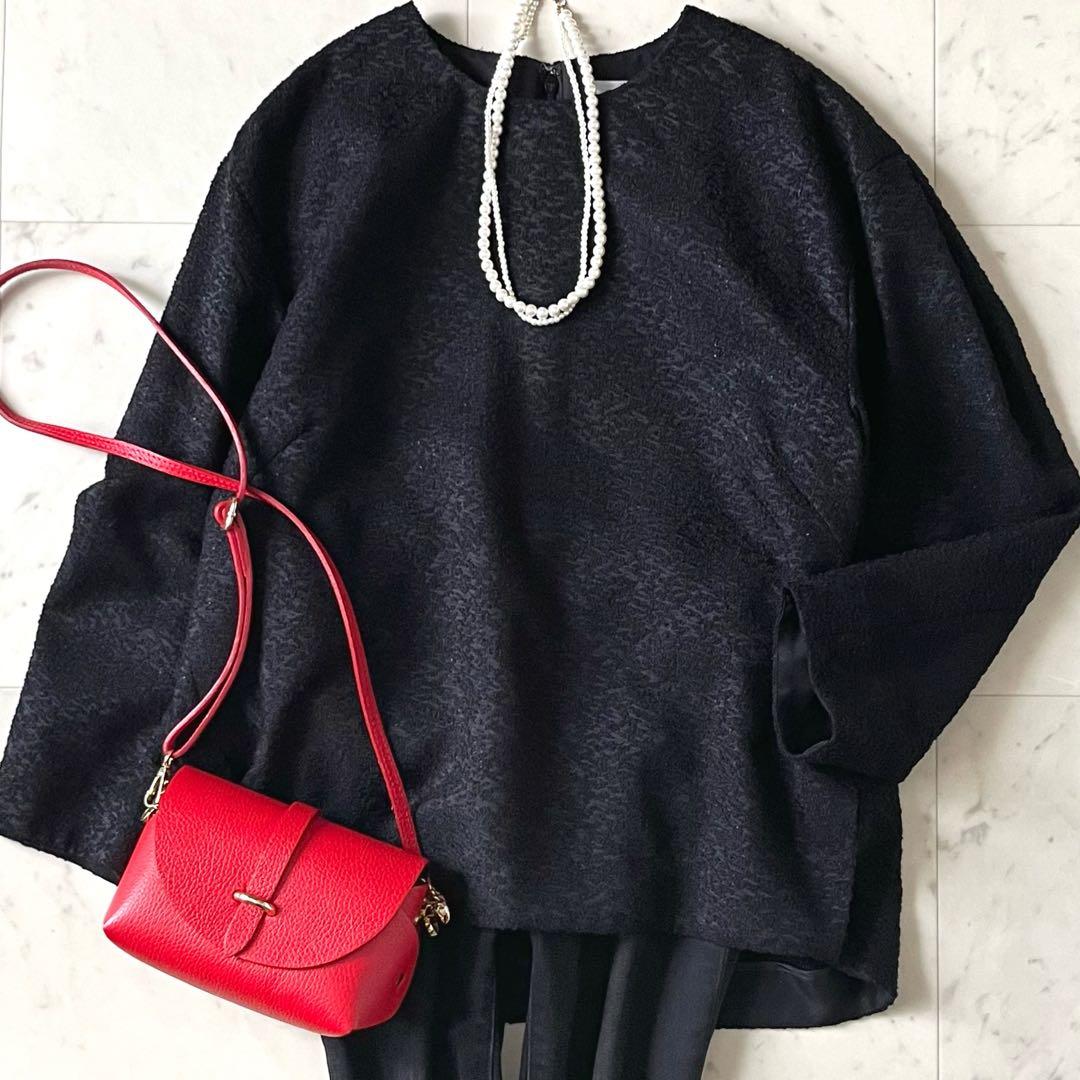 定価3,9万♪美品 アドーア ラメブークレブラウス 38 ブラック 黒 日本製 タグ付き✨23年 アドーア ラメブークレブラウス ブラック 38 - メルカリ