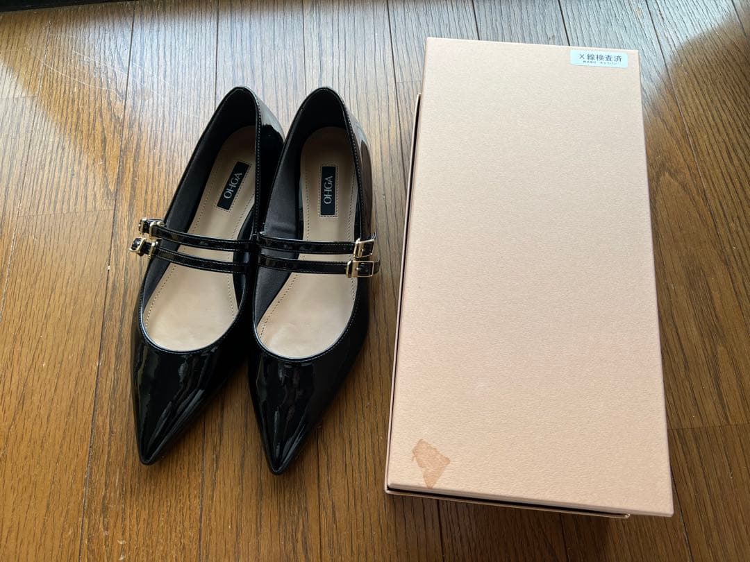 OHGA ダブルストラップパンプス ブラック 22.5cm - メルカリ
