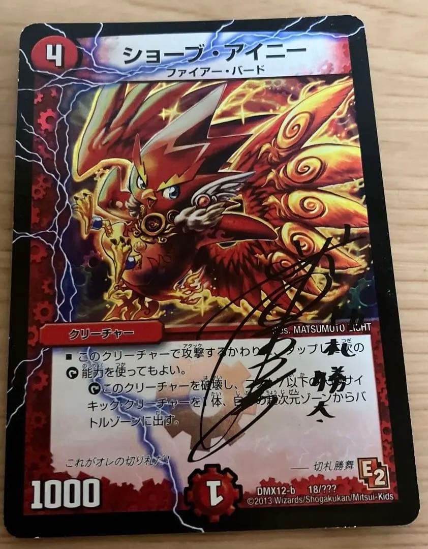デュエルマスターズ ショーブ・アイニー切札勝太サインカード - メルカリ