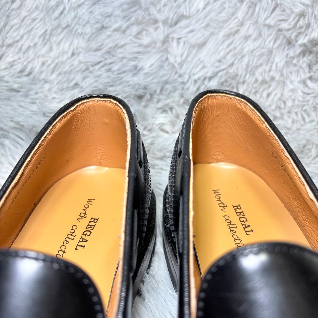 新品✨REGAL 25.5cm タッセルローファー J647 ウイングチップ黒