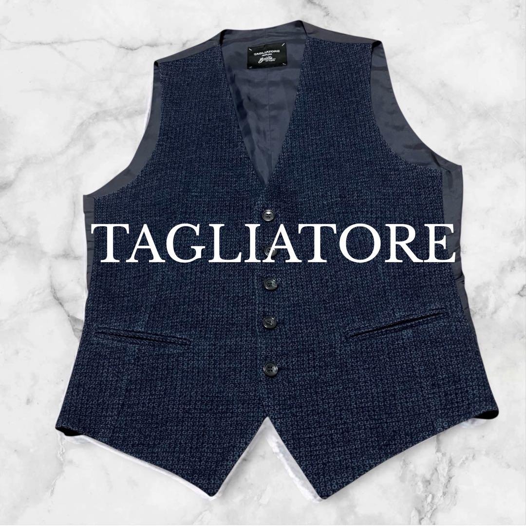 TAGLIATORE タリアトーレ ジレ ベスト ソリッド 無地 ネイビー - メルカリ